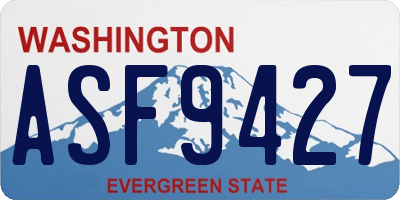 WA license plate ASF9427