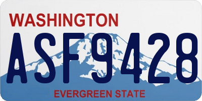 WA license plate ASF9428