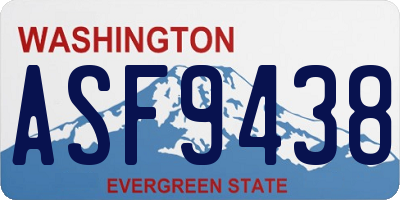 WA license plate ASF9438