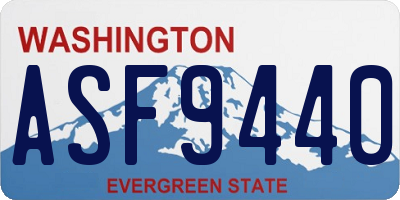 WA license plate ASF9440