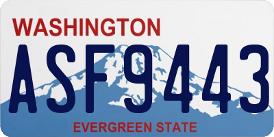 WA license plate ASF9443