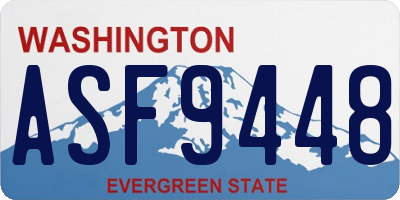 WA license plate ASF9448