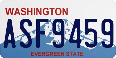 WA license plate ASF9459