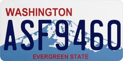 WA license plate ASF9460