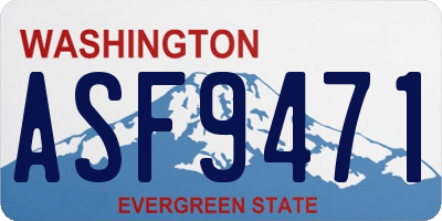 WA license plate ASF9471