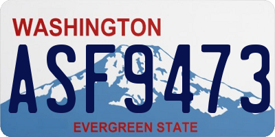 WA license plate ASF9473
