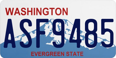 WA license plate ASF9485