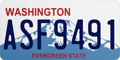 WA license plate ASF9491