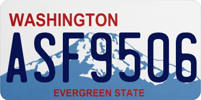 WA license plate ASF9506