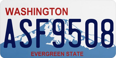 WA license plate ASF9508