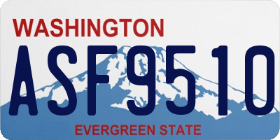 WA license plate ASF9510