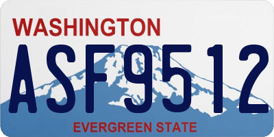WA license plate ASF9512
