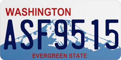 WA license plate ASF9515