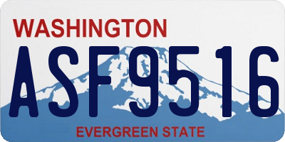 WA license plate ASF9516