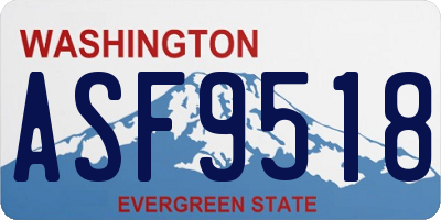 WA license plate ASF9518