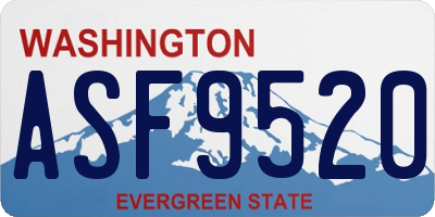 WA license plate ASF9520