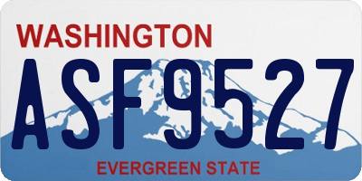 WA license plate ASF9527