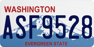 WA license plate ASF9528