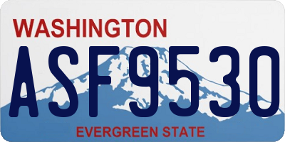 WA license plate ASF9530