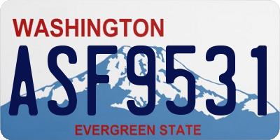 WA license plate ASF9531