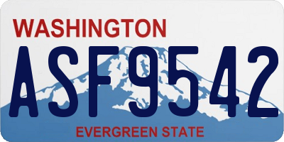 WA license plate ASF9542