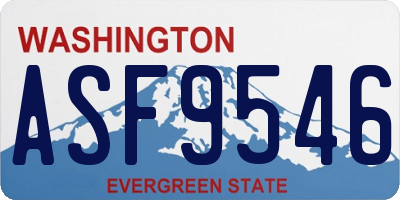 WA license plate ASF9546