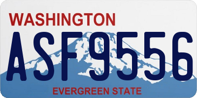 WA license plate ASF9556