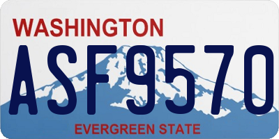 WA license plate ASF9570