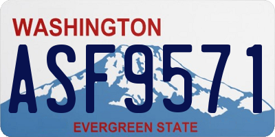 WA license plate ASF9571
