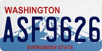 WA license plate ASF9626