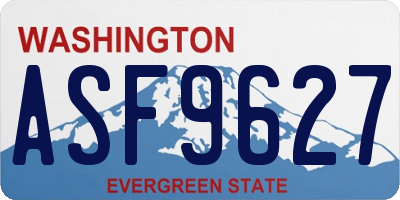 WA license plate ASF9627
