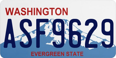 WA license plate ASF9629