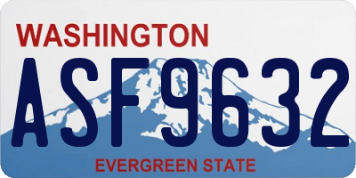WA license plate ASF9632
