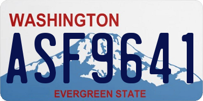 WA license plate ASF9641