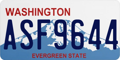 WA license plate ASF9644