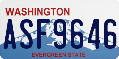 WA license plate ASF9646