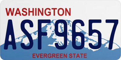 WA license plate ASF9657