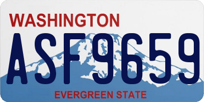 WA license plate ASF9659