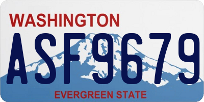 WA license plate ASF9679