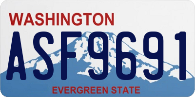 WA license plate ASF9691