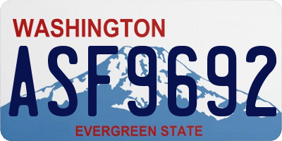 WA license plate ASF9692