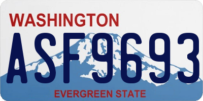 WA license plate ASF9693