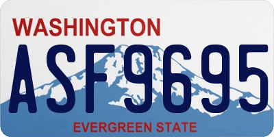 WA license plate ASF9695