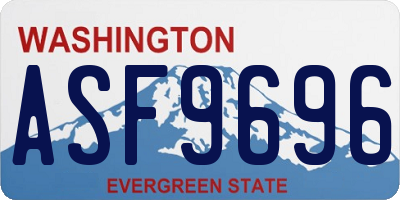 WA license plate ASF9696