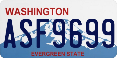 WA license plate ASF9699