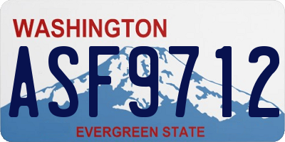 WA license plate ASF9712