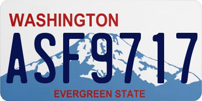 WA license plate ASF9717