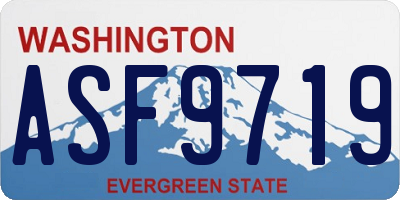 WA license plate ASF9719
