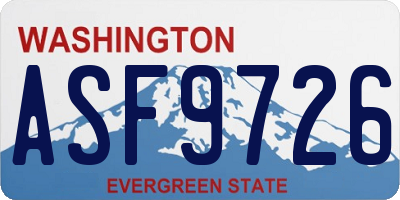 WA license plate ASF9726