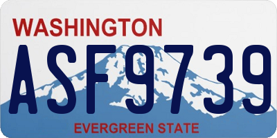 WA license plate ASF9739